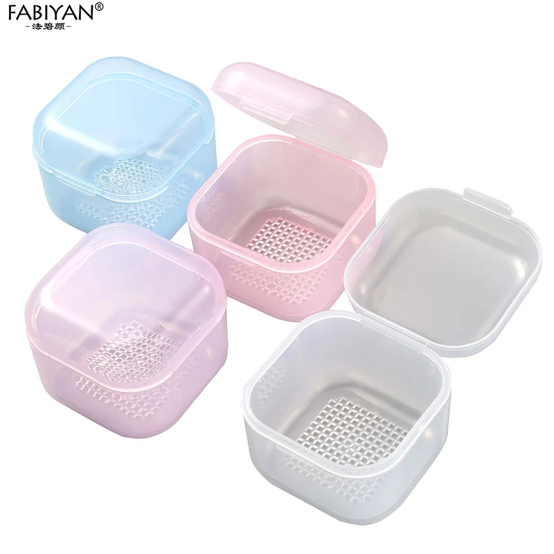 Nail Bits Disinfection Box Double Layer Filtration Cleaning Box Portable Manicure Storage Case Nail Brush Cleaning Container