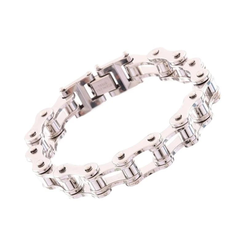 HX6F Motorcycle Enthusiast Bracelet Stainless Steel Jewelry Wear Resistant Adjustable