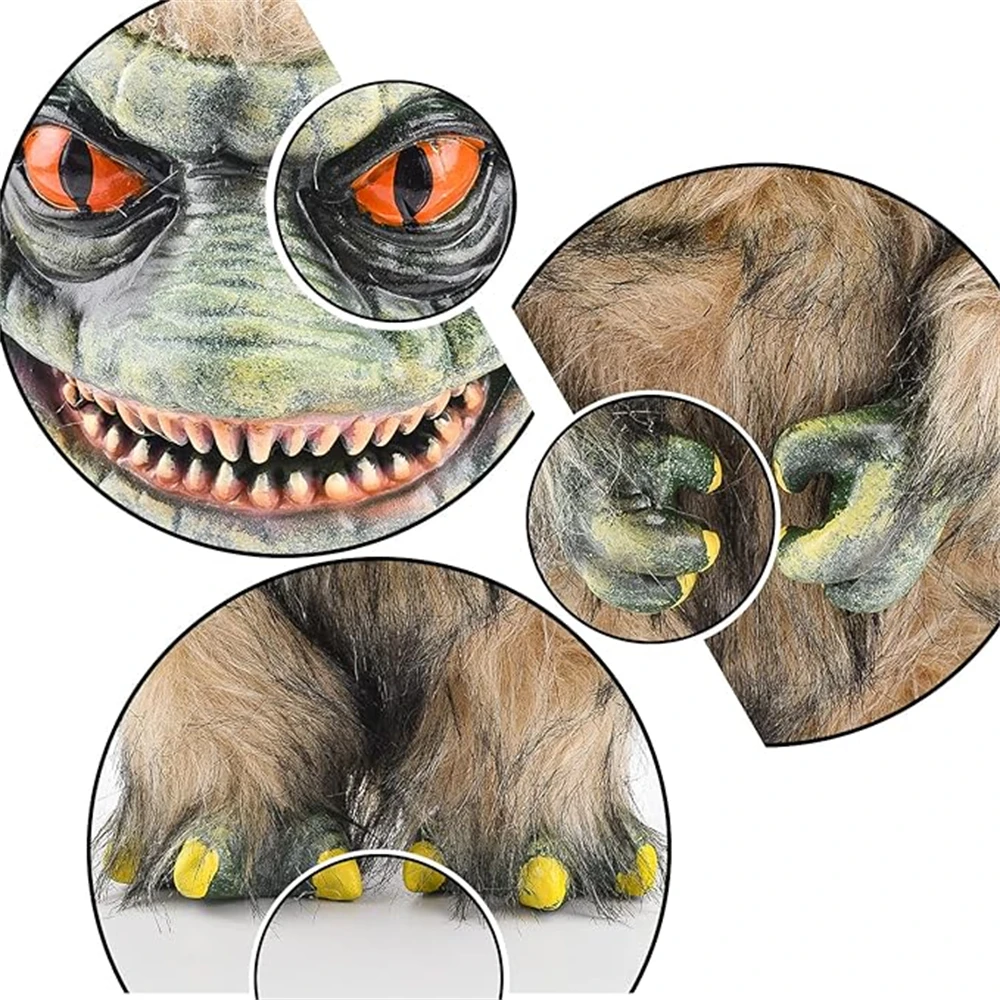 Alien Monster Puppe Requisite Gruselige Plüschpuppe Horrorfilm Alien Gefangener Stofftier Lustige hässliche Lebewesen Halloween Party Dekoration – Detail 14