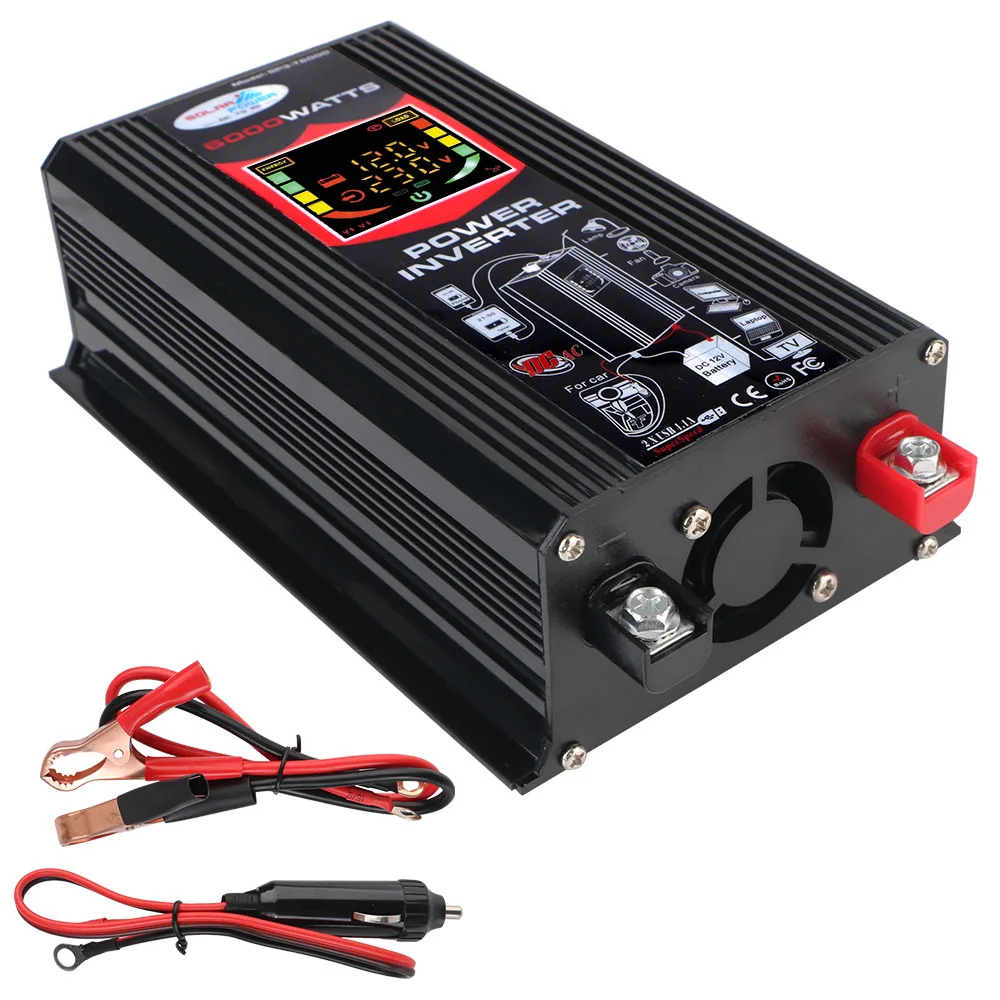 

Socket With 4.2A USB Car Accessories 6000W Car Power Invertor Universal Vehicle-Mounted Household AC Converter DC 12V To 220V