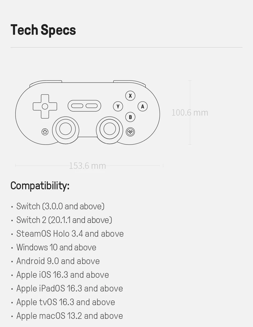 8Bitdo SN30 Pro Bluetooth Gamepad Update, für Nintendo Switch 2 Android MacOS Steam Windows PC Controller – Detail 10