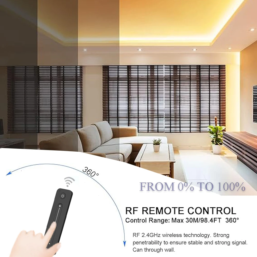 Imagem -06 - Dimmer Led 12v 24v 5v 36v 288w Pwm Interruptor de Controle Led sem Fio com 2.4g rf Brilho Toque Remoto para Luz de Tira de Cor Única