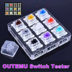 Outemu-probador de interruptores para teclado mecánico, interruptor para juegos, azul, lineal, Clicky, Slient, plateado, blanco, eje SMD, juego personalizado