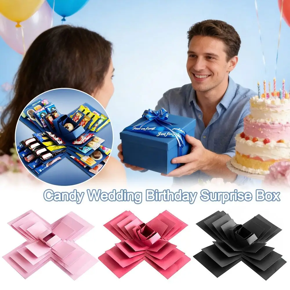 

Five Floors Surprise Explosion Gift Box DIY Memories of Wedding Snack Birthday Gift Boxs Handmade Birthday Anniversaries