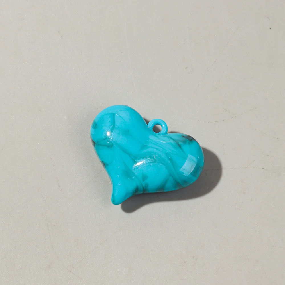 5pcs Handmade DIY Bead Findings & Components, Heart Shape