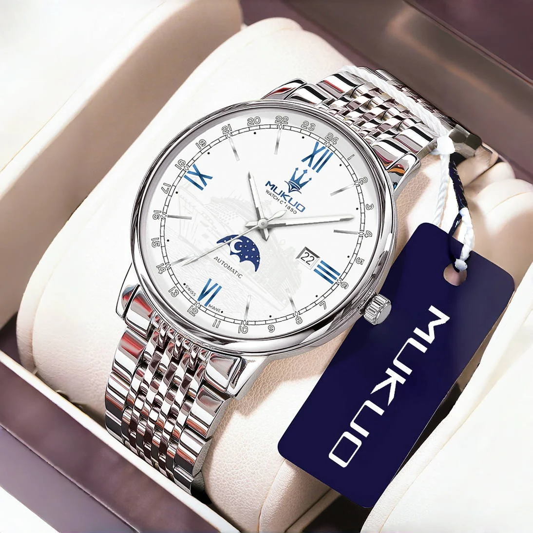 

Titanic Themed Men's Personalized Quartz Watch Luminous Calendar Waterproof Stainless Steel Band Casual Fashion Wristwatch
