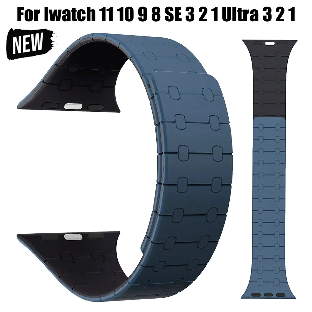 سوار مغناطيسي لساعة أبل 10 11 46 مللي متر 49 مللي متر حزام الترا ل Iwatch 9 8 7 SE 3 2 1 42 38 44 45 40 مللي متر ملحقات حزام الساعات #1