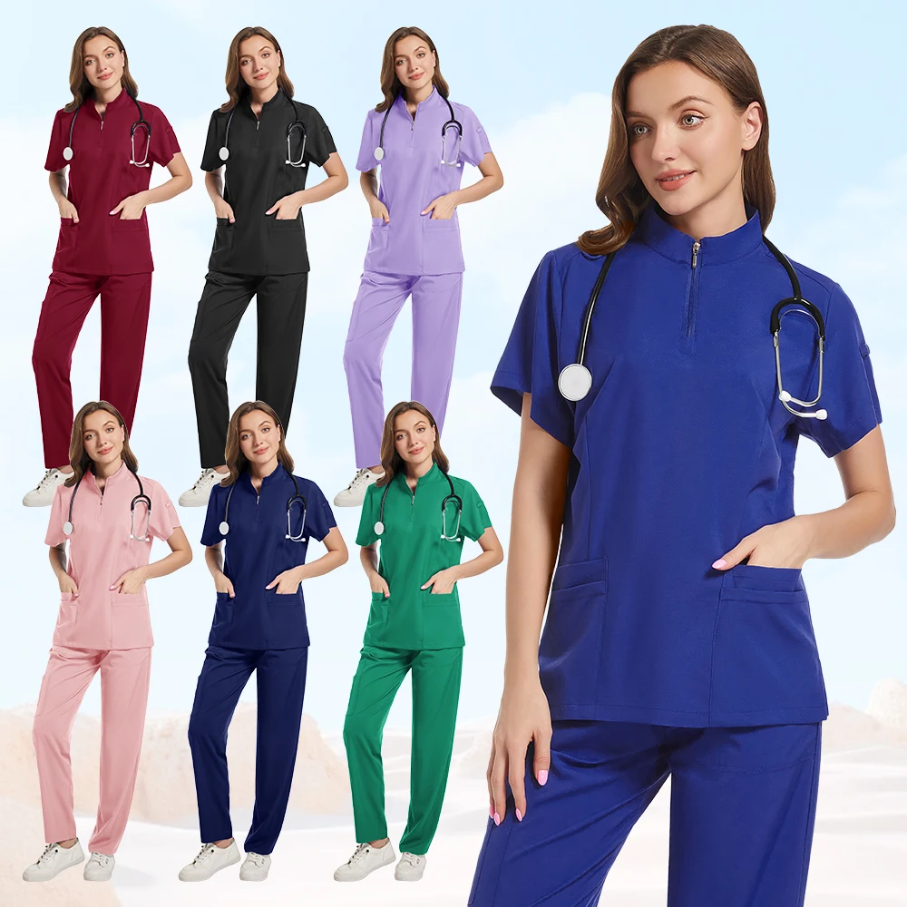 Uniformes générateurs pour femmes, ensemble de gIslande, vêtements de travail pour salon de beauté, haut et pantalon de gIslande cliniques, médecin de spa, soins infirmiers