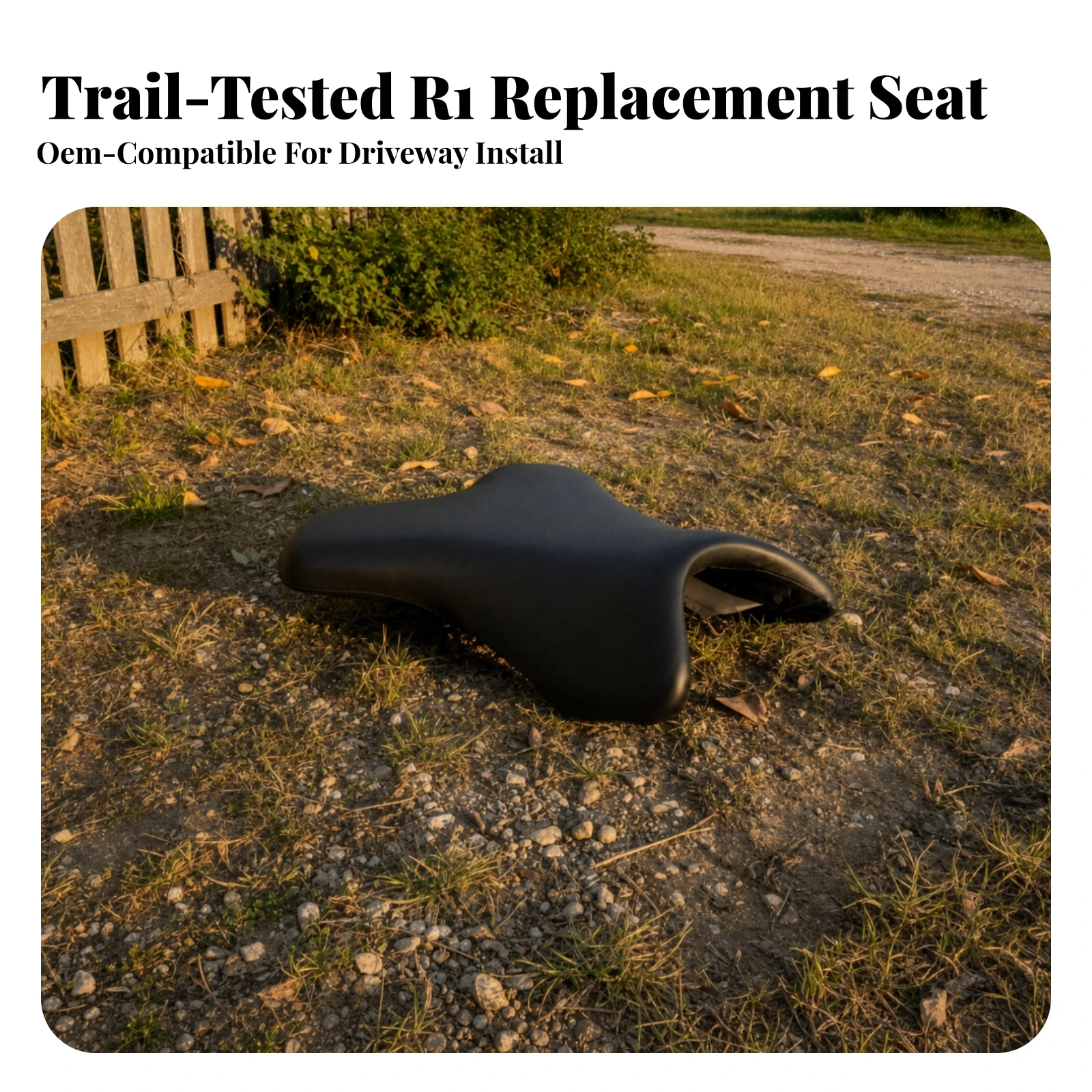 Front Seat Cushion Comfortable Front Seat with Mounting Points Shock Absorbing Pressure Relief for Motorcyclists