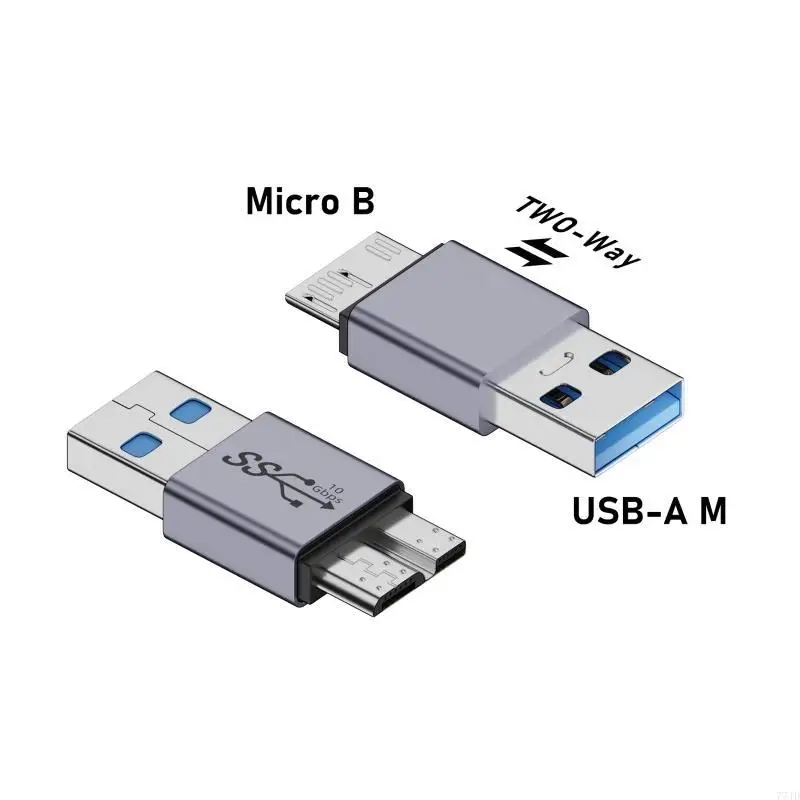 77JD USB C to MicroB Adapter USB Type C Female to MicroB Male Converter 10Gbps