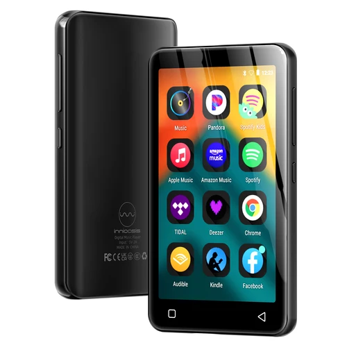 Reproductor MP4/MP3 portátil Altavoces Bluetooth y WiFi, reproductor de audio digital compatible con Spotify, Deezer, autoradio, hasta 1 TB