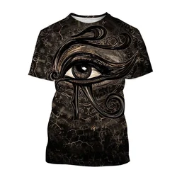 New Hot Sale Funny Eye Art 3D Print Men's Short Sleeve Cool T-shirt Fashion Design Short Sleeve Tops