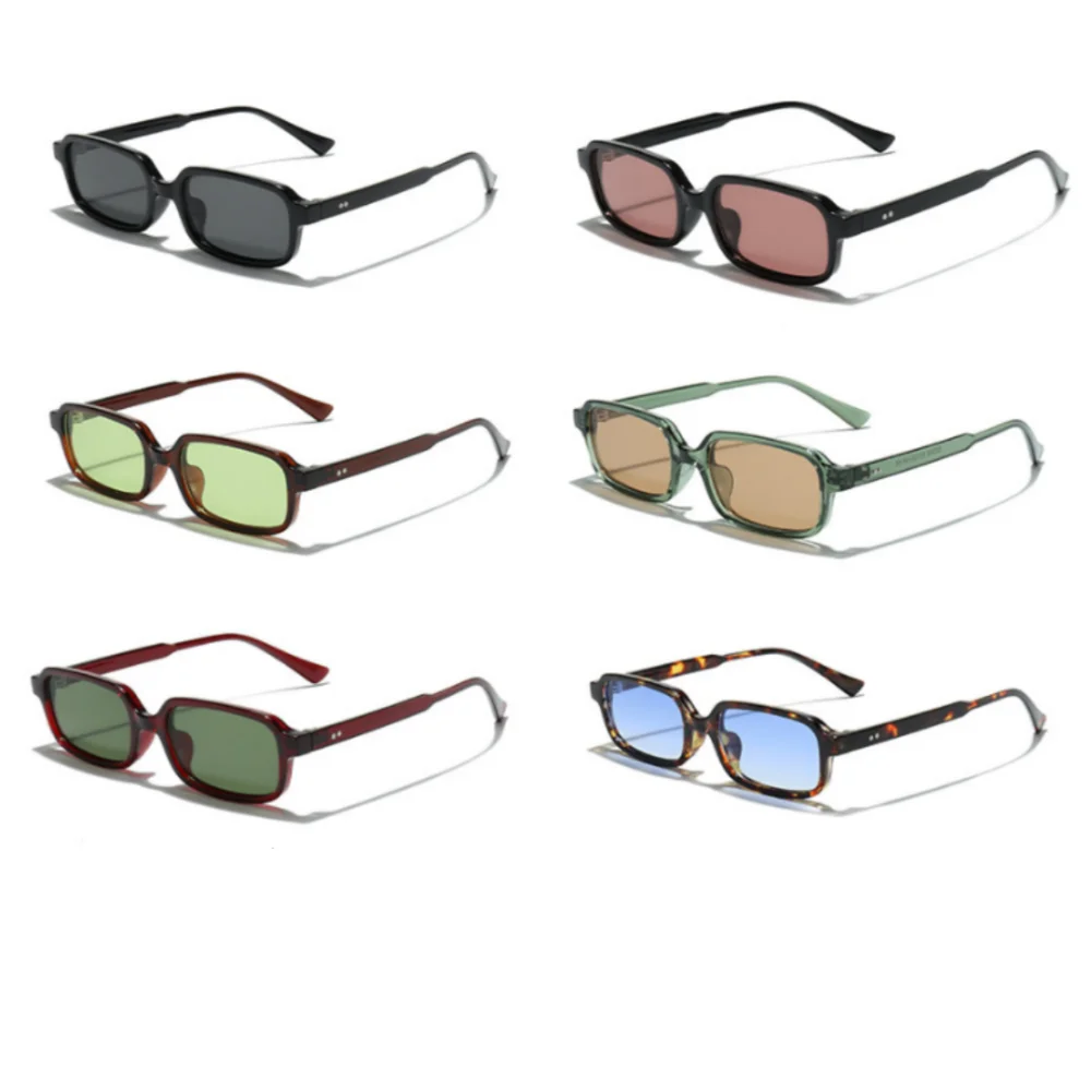 Retro Frame Sunglasses Protective Car Goggles Small Square Frame Glasses Avant-Garde Unisex Sunglasses For Casual Wear Street