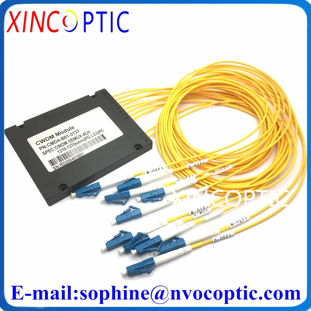 4Ch SMF ABS MUX DEMUX CWDM, 4Channels ,Dual Duplex Fiber 1270-1610nm LC/ST/FC/SCUPC 1M 2.0mm Optic Multiplexer