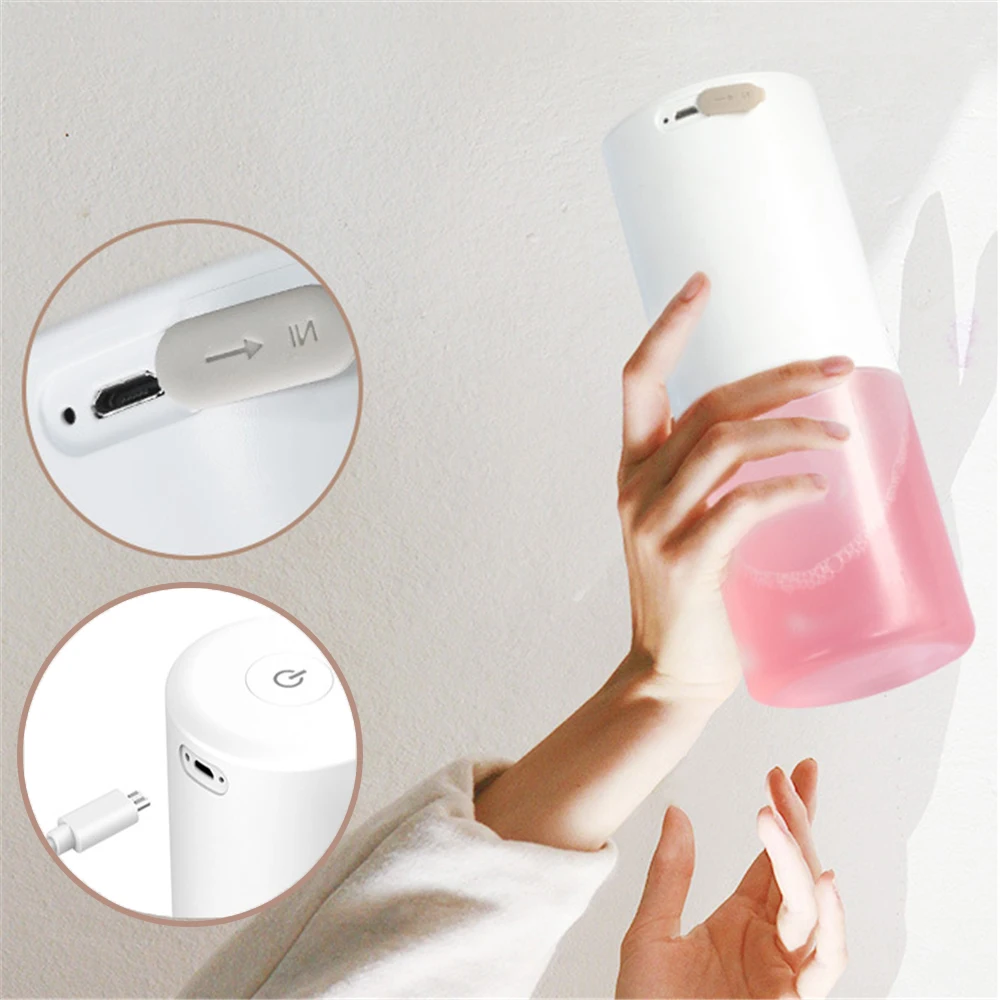 USB ชาร์จอัตโนมัติเครื่องจ่ายสบู่เหลว Smart Sensor Liquid เครื่องจ่ายสบู่เหลว S Auto Foam Dispenser Hand Sanitizer Dispenser Touchless