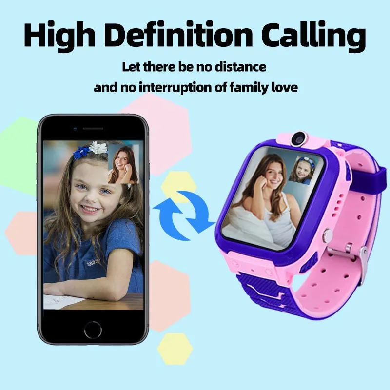 New Smart Watch For Kids Q12 Wristatch For Boys Girl Anti-lost Smartwatch Tracker Watch Wrist Mobile Camera Cell Phone Best Gift