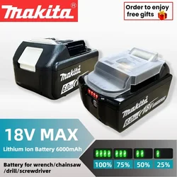 Makita 18V 6.0Ah Battery Li-Ion Rechargeable battery for Makita screwdriver Battery Replacement BL1830B BL1840B BL1850B BL1860