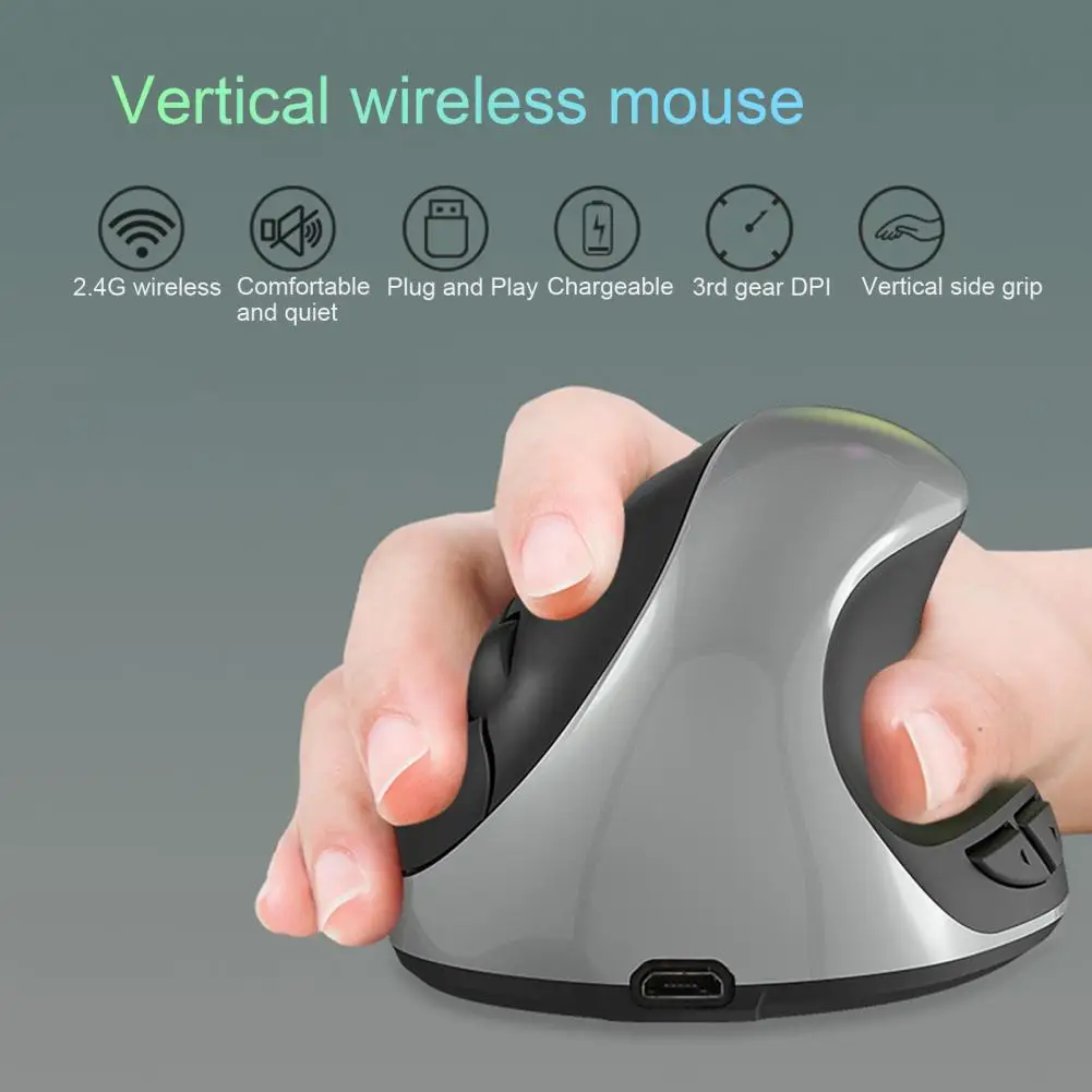 Laptop Mouse Quick Response Wireless Mouse High speed Wrist 2 4GHz Wireless Optical Gaming Vertical Mouse