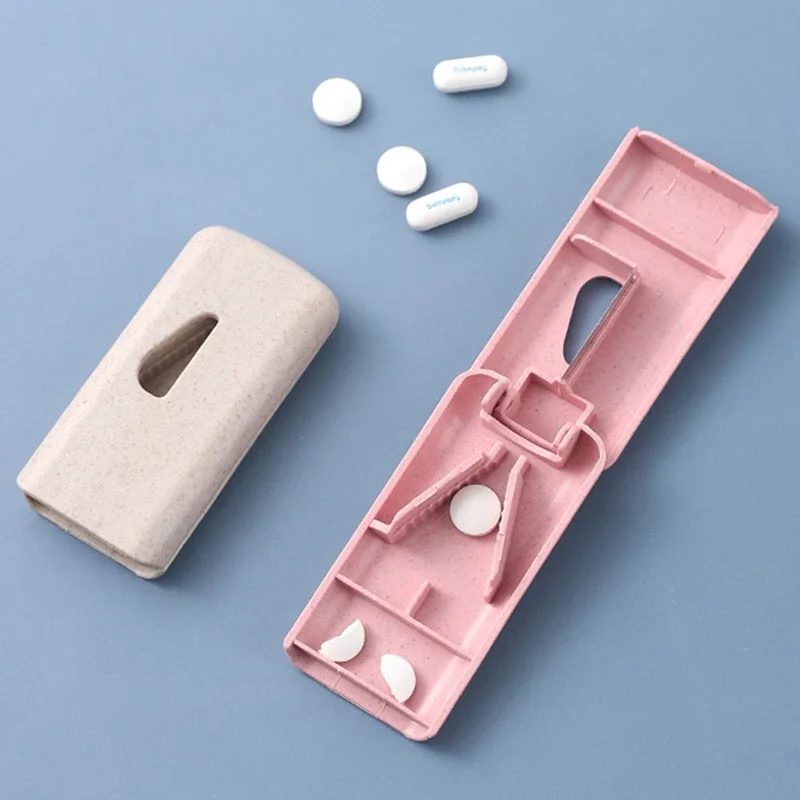 1pc Mini Useful Portable Medicine Pill Holder Tablet Cutter Splitter Pill Case Storage Box Pill Tablet Divider