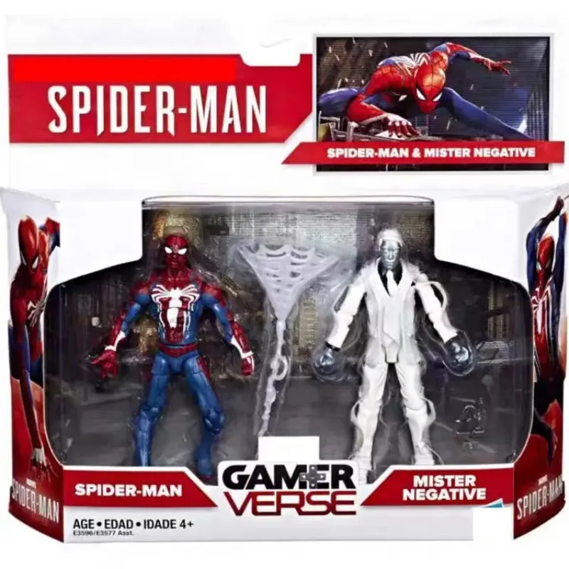 【In-stock】Hasbro Marvel   Series Game Edition Spider-Man and Mister Negative Cartoon Character Toy Model Collection