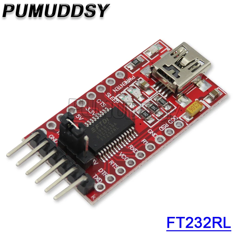 5PCS FTDI FT232RL USB To TTL Serial Converter Adapter Module Board 5V And 3.3V For Arduino