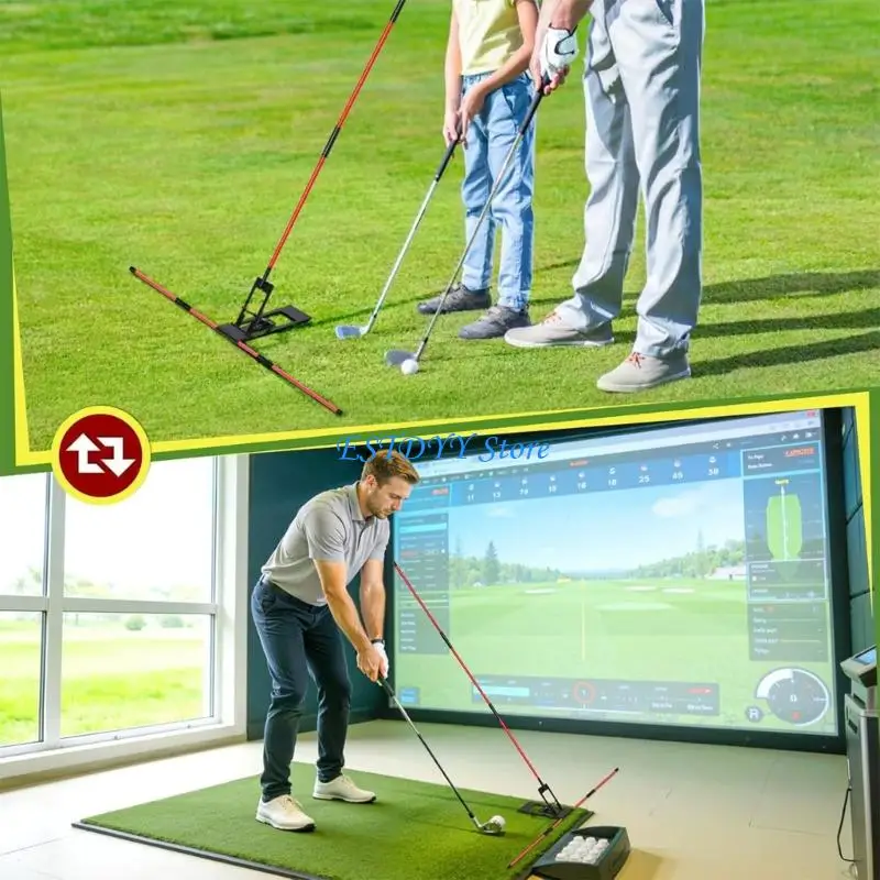 G6DE Golf Simulator Alignment Stand for Stance Practice and Outdoor Use