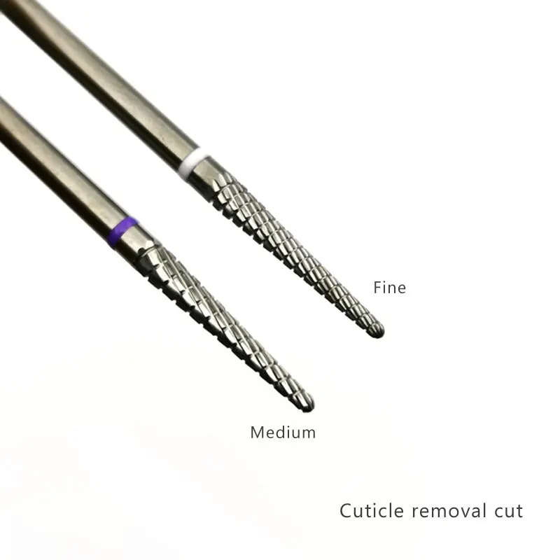 HYTOOS Carbide Cuticle Clean Nail Bit Cone Nail Drill Bits Electric Grinding Burr Manicure Drills Nails Accessories Tools