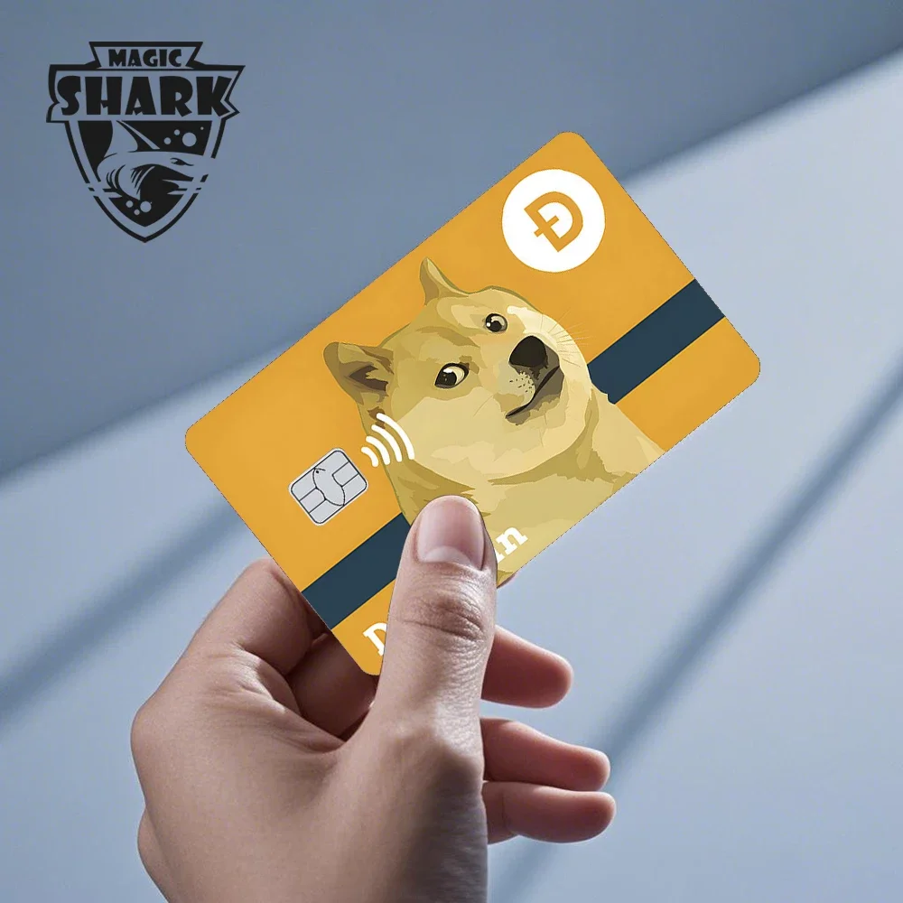 Funny Trump Dog Bitcoin Wing Anime Meme Skull Ultra Thin Front Skin Cover Film Sticker for Credit Bank Debit Card