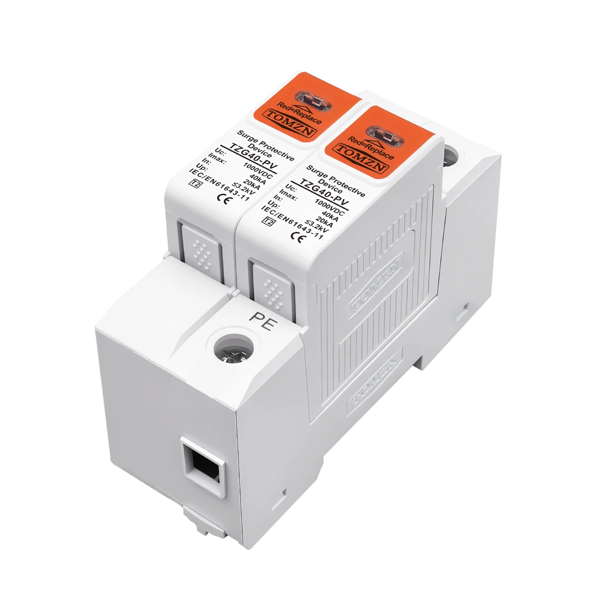 TOMZN SPD DC 500V 600V 800V 1000V 10-20kA 20-40kA House Surge Protector Protective Low-voltage Arrester Device