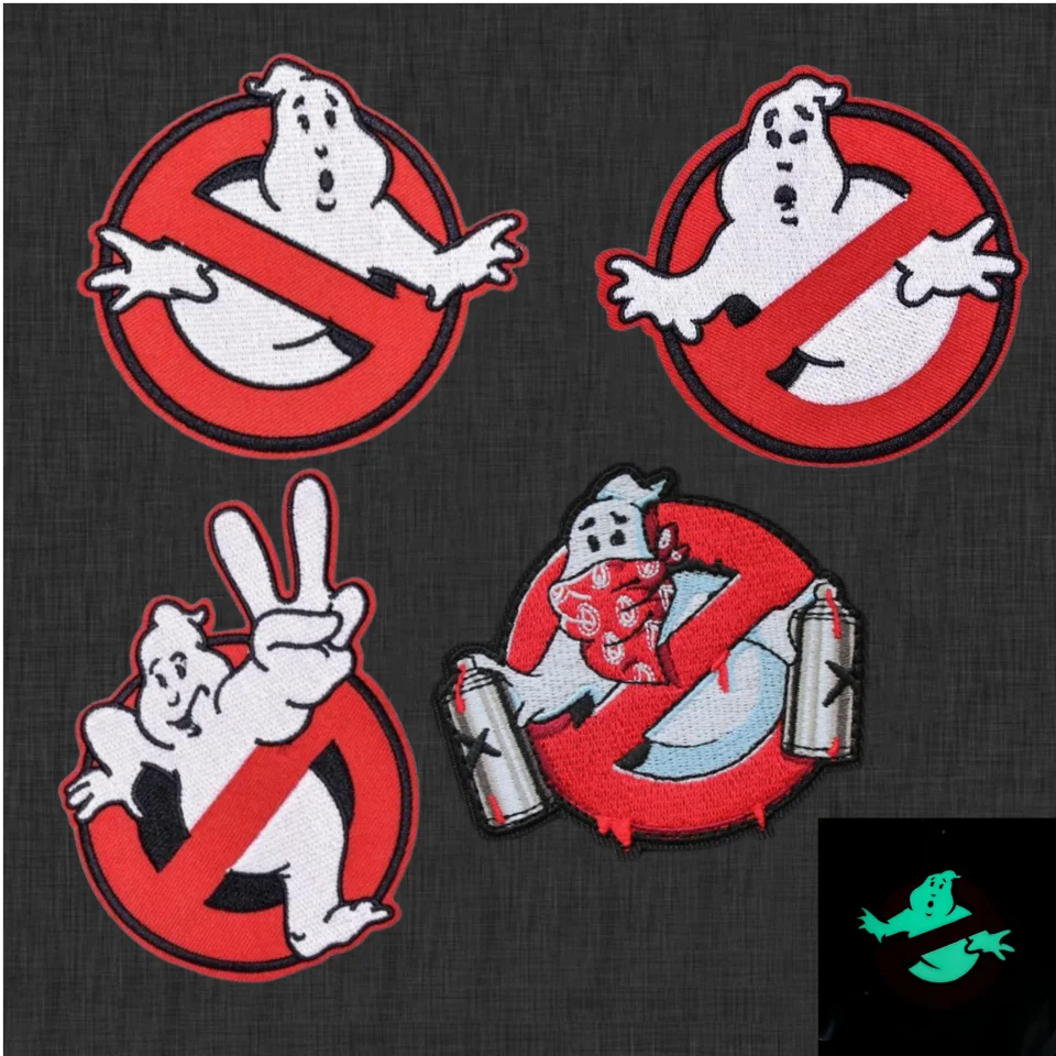 Ghostbuster Tactical Embroidered Patches Iron on Punk Patch for Clothes Hook&Loop Horror Movie Morale Badge Backpack Stickers