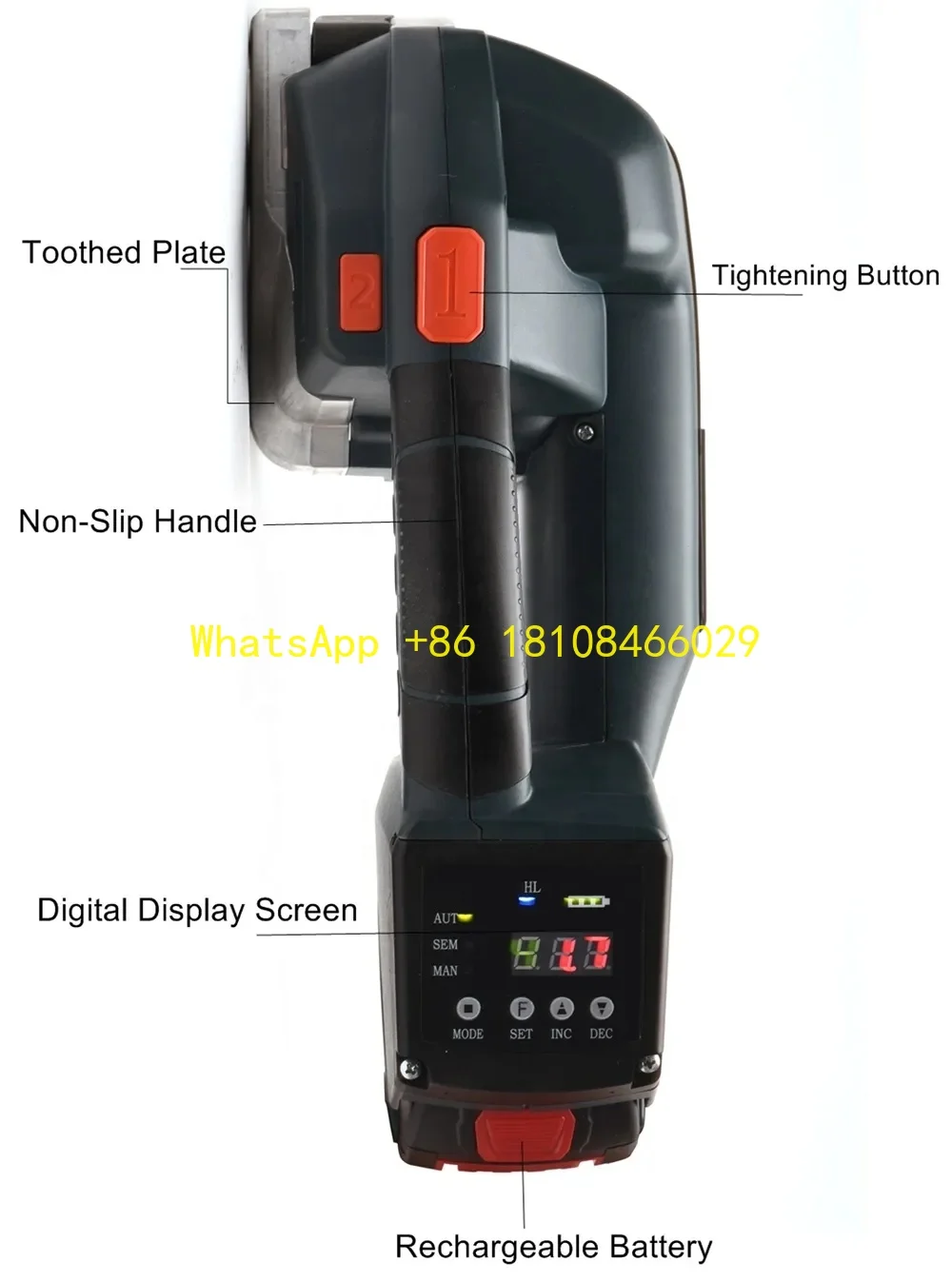 Инструмент для обвязки Q2 для домашних животных Pp, полуавтоматический ручной ручной пластиковый ремень, натяжитель для ручки, аккумулятор