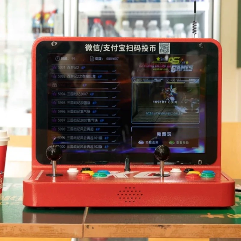 Retro Arcade Machine Dual Joystick Fighting Game Console Box All In One Home Entertainment System Classic Video Games Plug
