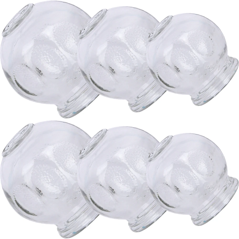

6Pcs Glass Cupping Cups Set Vacuum Therapy Tool for Muscle Relaxation and Back Suction Massage Home Use Cupping Device Thickened