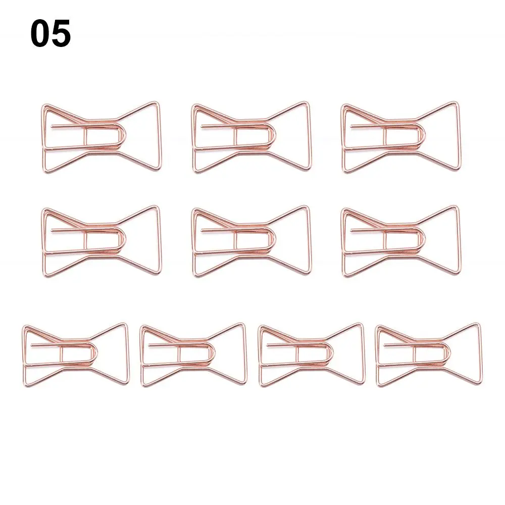 

10Pcs File New Stationery Bookmark Photo Tickets Paper Clip Binder Clips Metal Mini