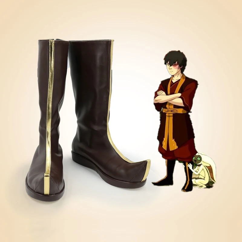 Avatar: The Last Airbender Prince Zuko รองเท้าคอสเพลย์ผู้ชายรองเท้าฮาโลวีนเครื่องแต่งกายอุปกรณ์เสริม Props