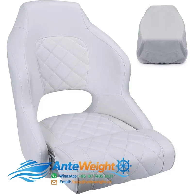 White Marine Captain Pontoon Boat Chair Bucket Captain Helm Boat Seat Yacht Boat Seat Manufacturer