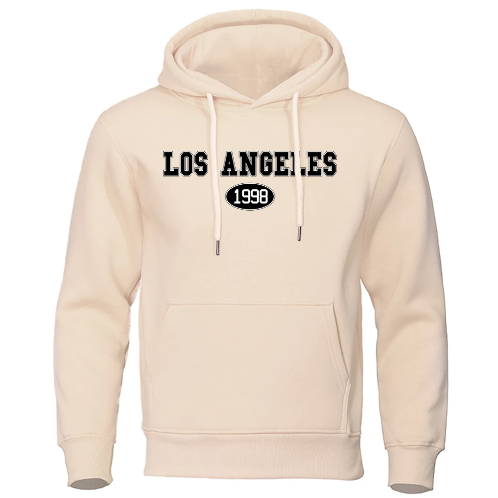 

Los Angeles 1998 Fashion Letter Print Hoody Men O-Neck Fashion Pullovers Personality Hip Hop Streetwear Casual Fleece Hoodie Man