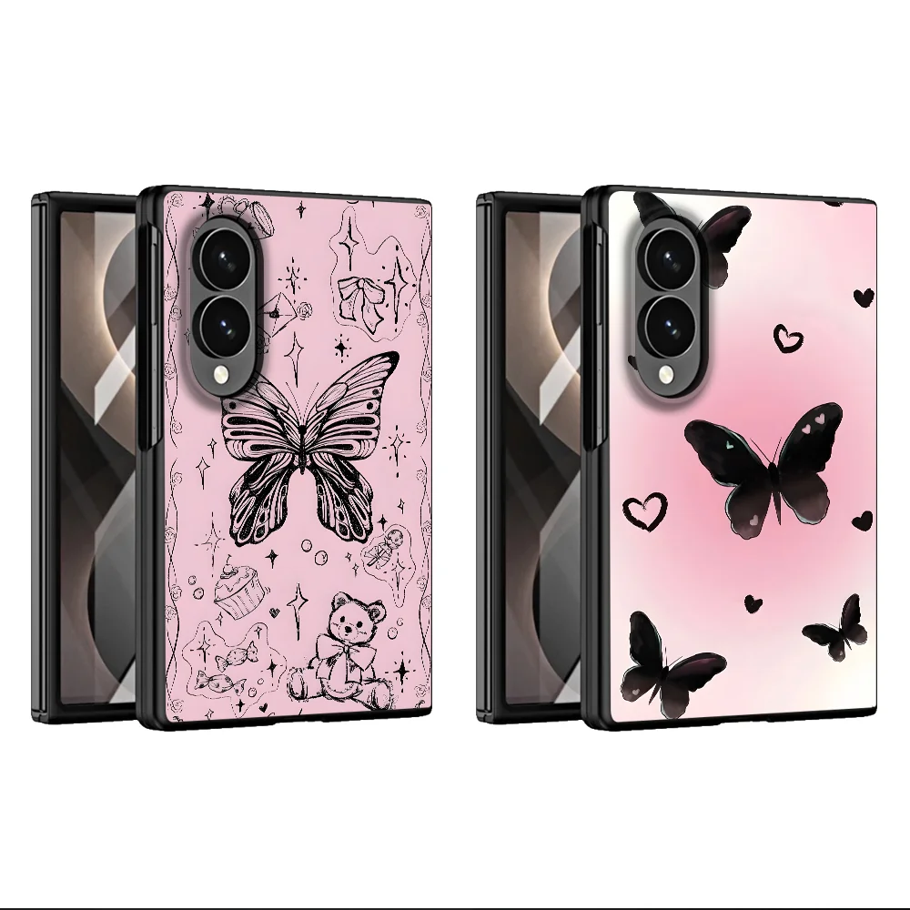 Pink Butterfly Case for Samsung Galaxy ZFold8 Ultra Z Fold8 Wide Z Fold 8 Phone Capa