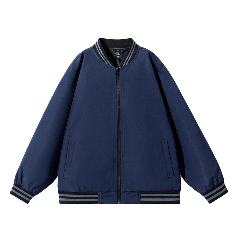 

Men's Spring Autumn Sle 2025 Trendy Pure Color Baseball Jaet Loose Casual Outerwear Top irt Jaet Japanese Retro