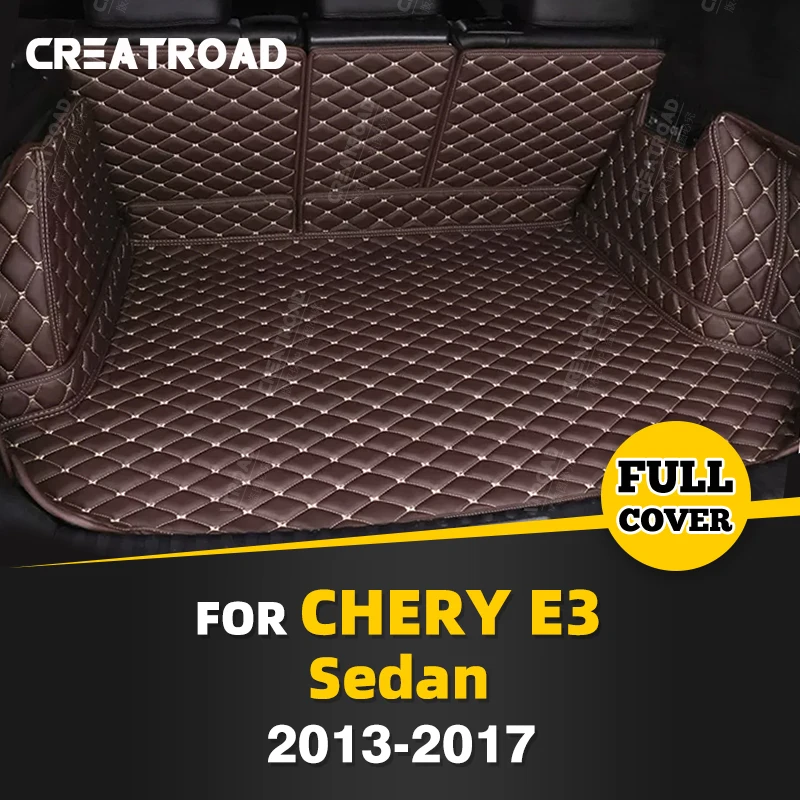 

Auto Full Coverage Trunk Mat For Chery E3 Sedan 2013-2017 16 15 14 Car Boot Cover Pad Cargo Liner Interior Protector Accessories