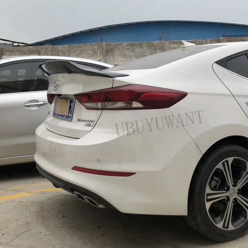 

Для Hyundai Elantra спойлер 2017-2019 лет заднее крыло фотоаксессуары реальное углеродное волокно