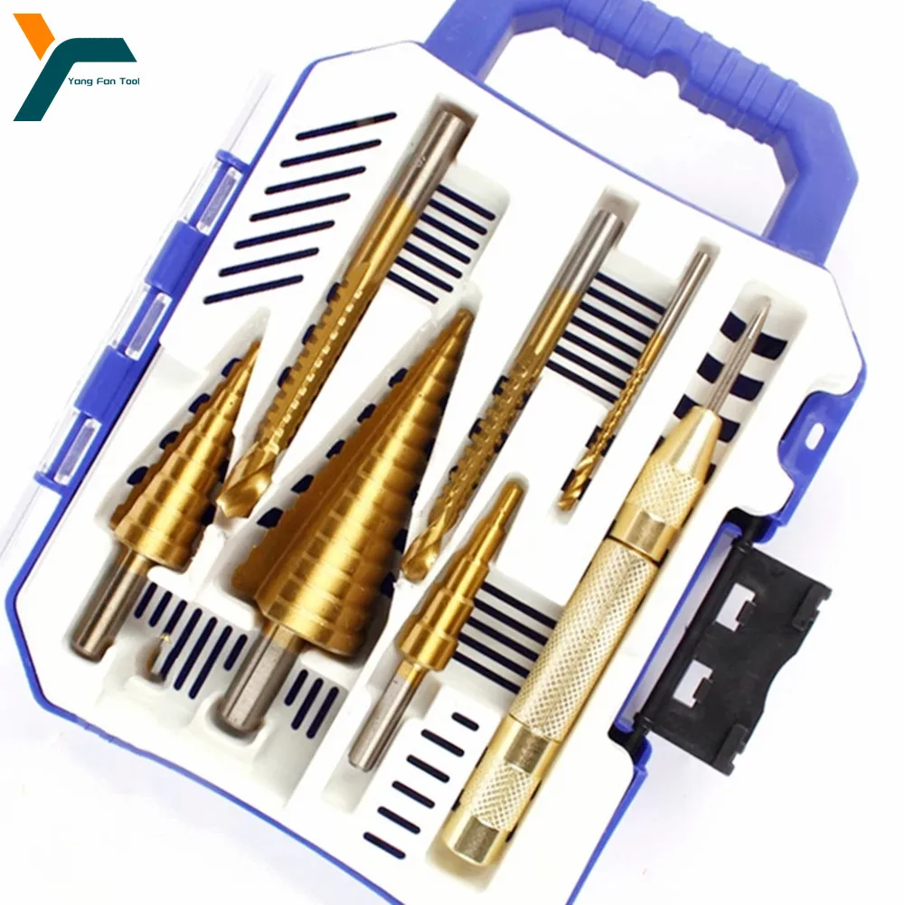Conjunto de Serra de Broca de Titânio Perfurador Central Fresa 412 420 432 mm mm Carpintaria Núcleo de Metal Peças