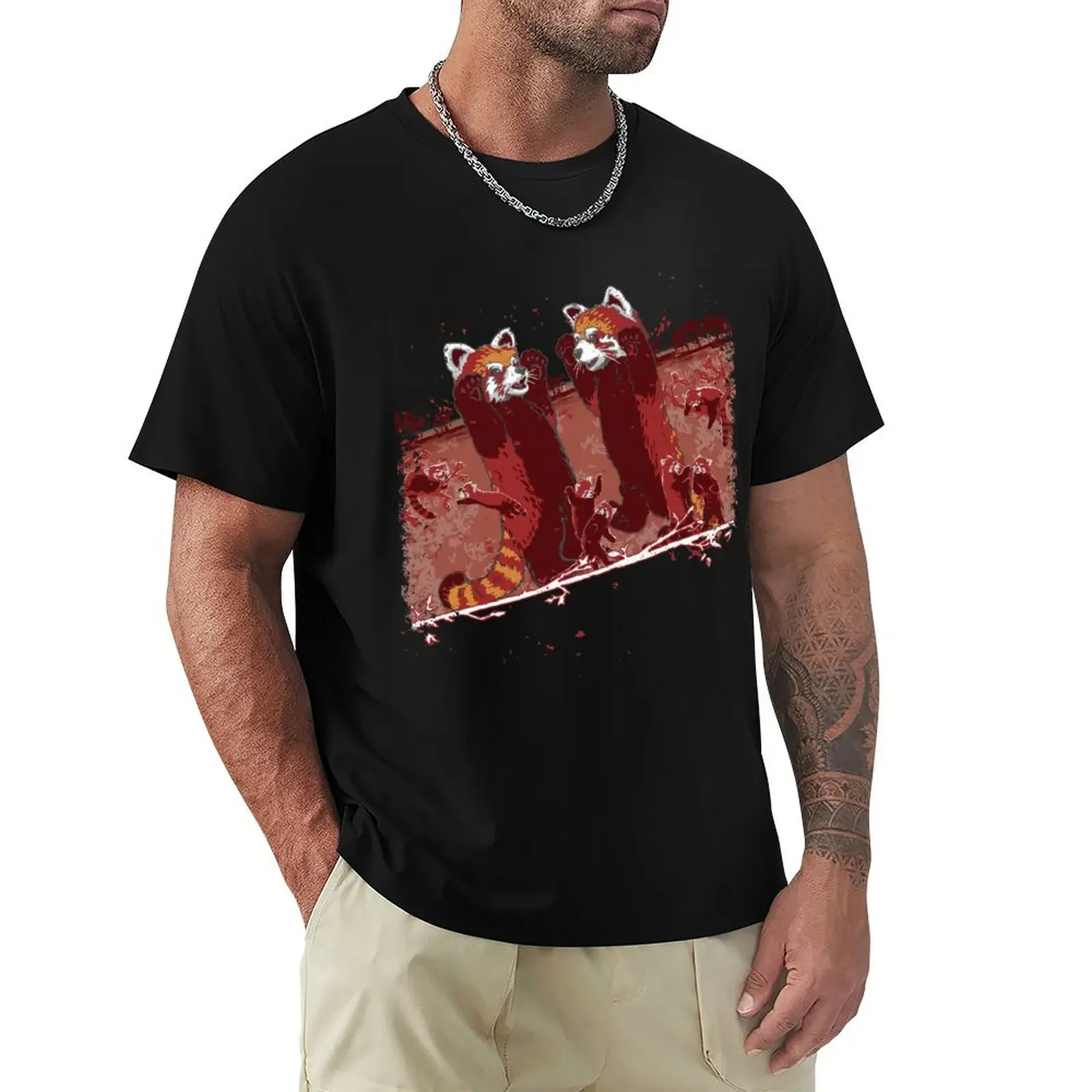 Red Panda Fury T-Shirt cute clothes custom t shirt Men's t shirts