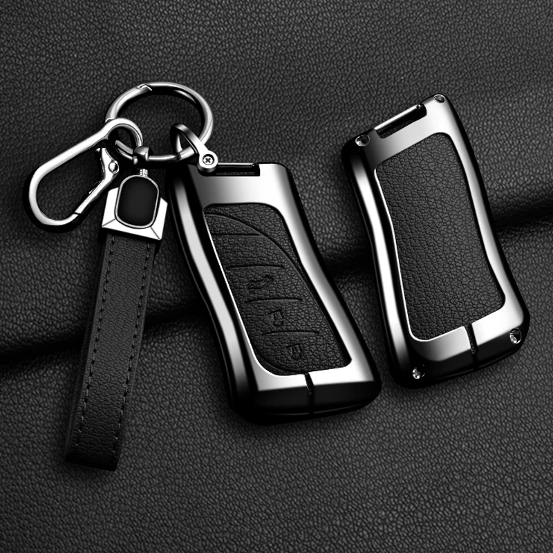 Alloy Leather Car Key Case Fob Cover For Lexus RX 300 330 350 400h ES GS RX LX GS GX NX Is 250 200 LX470 570 GX460 470 CT200h
