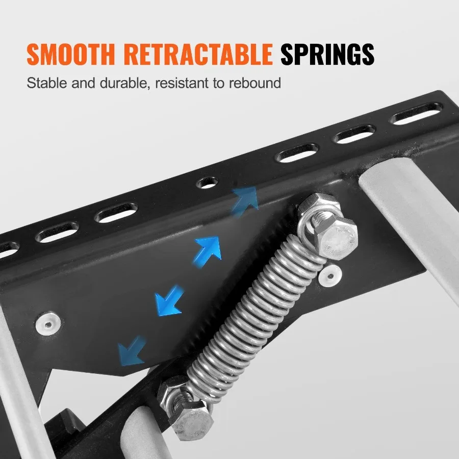 RV Steps 2Step Manual Retractable RV Stairs Foldable 440 LBS Load Capacity Aluminum Alloy Steps Thickened Steel Plate NonSlip