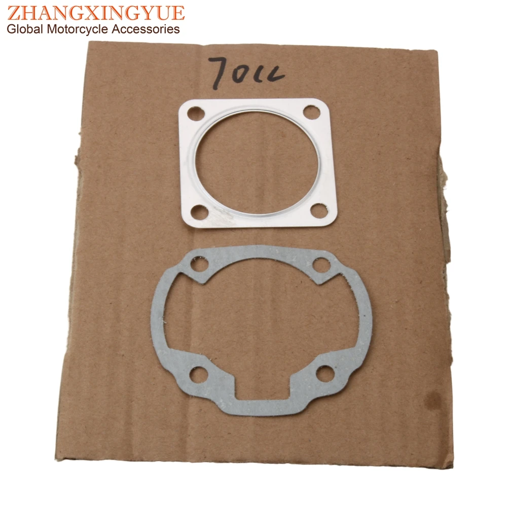 50cc 70cc Cylinder Gasket Set Top End For Suzuki Address 50 AJ AP Estilete Katana Sepia ZZ 50 AC 2T Engine Parts