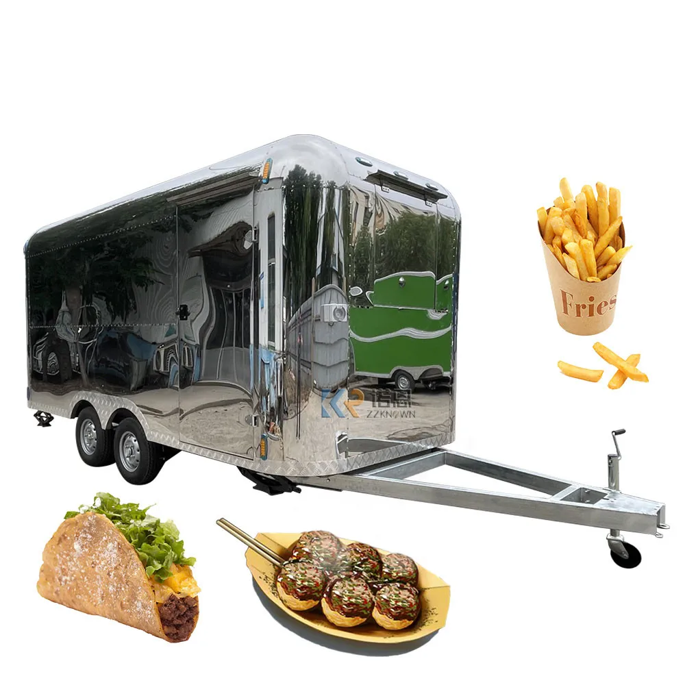 Fully Equipped Mobile Kitchen Food Truck Best Selling Food Trailer Mobile Fast Food Concession Truck