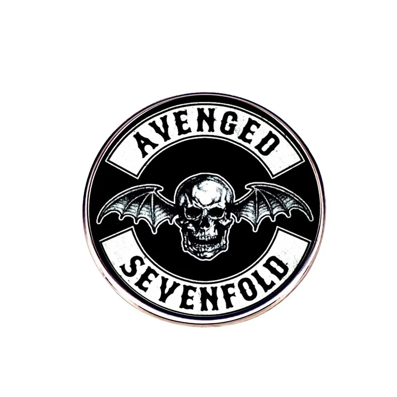شعبية انتقم سبعة أضعاف روك باند سبيكة بروش المتشددين المعادن الموسيقى دبوس مروحة جمع شارة اكسسوارات المجوهرات بالجملة