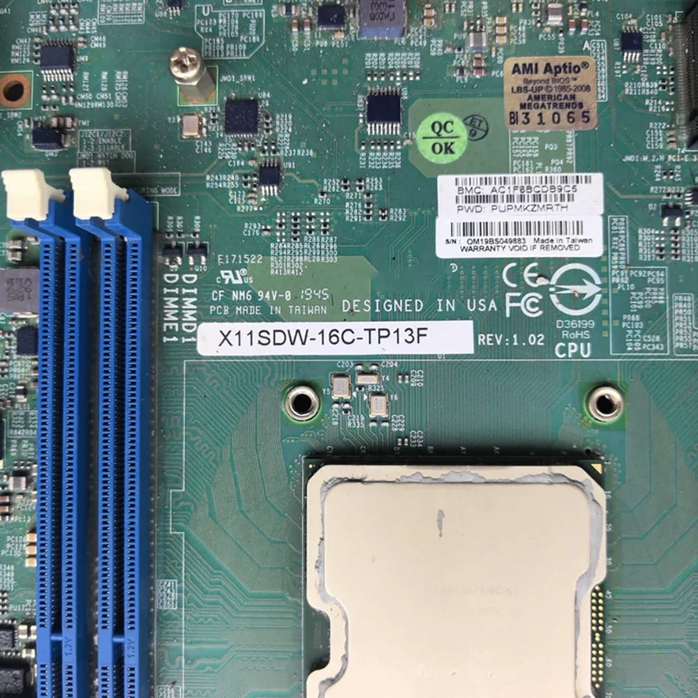 Firewall motherboard Suitable for D-2183iT X11SDW-16C-TP13F