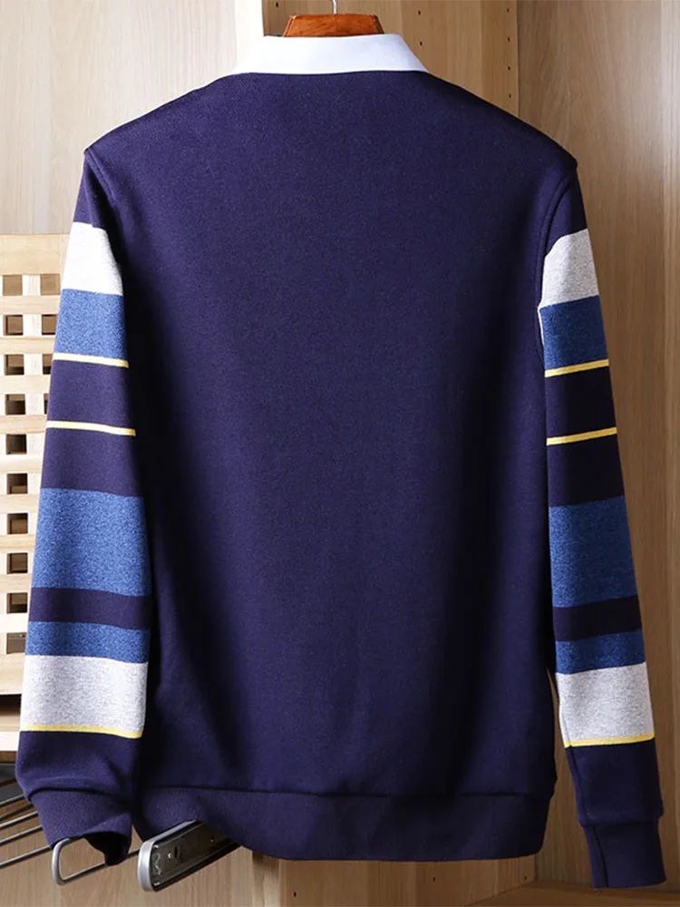 

Мужской вязаный свитер в полоску с подкладкой Fce, повседневный свитер из полиэфирного волокна Long Sve, дышащая мода